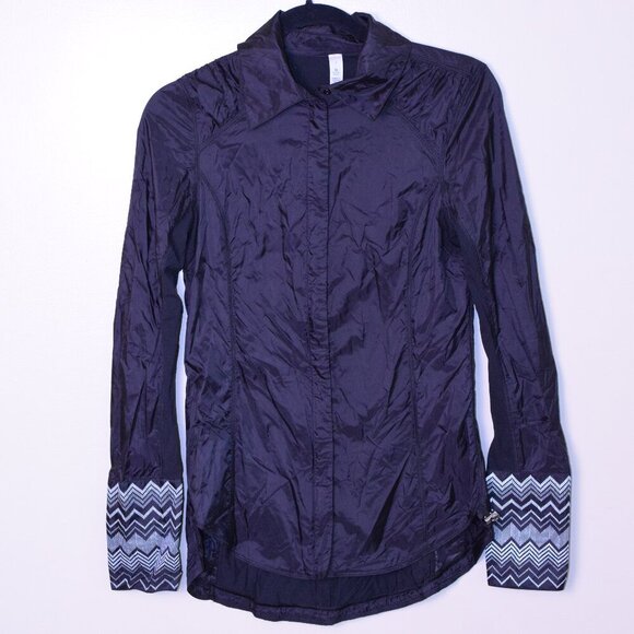 Women's Lululemon Black Pedal Power Lightweight Athletic Jacket - Size 2 - Picture 3 of 10